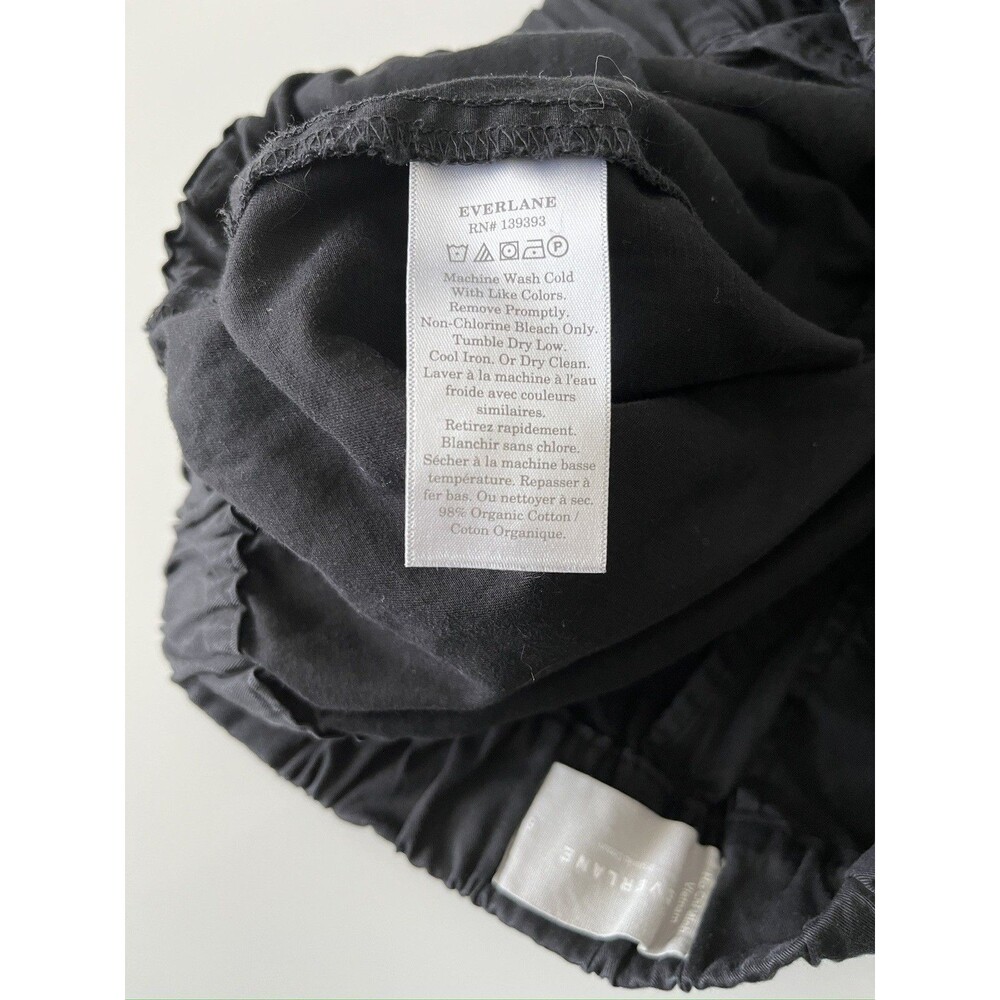NWOT Everlane Easy Shorts 6 Black Elastic Waist Pull On Pockets Organic Cotton - Picture 7 of 11